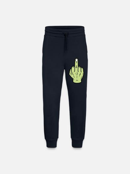 Middle Finger Hand Icon - Jogging Pants - made by SPREAD  - DARK NAVY