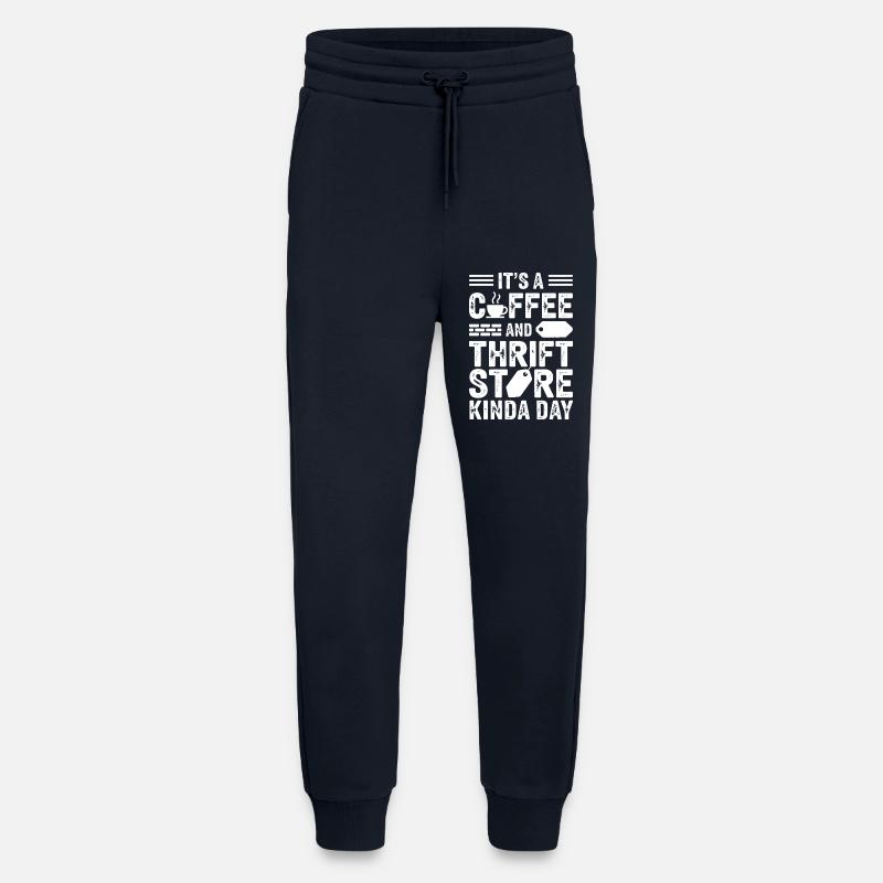 Coffee Thrift Store Day - Jogging Pants - made by SPREAD  - DARK NAVY