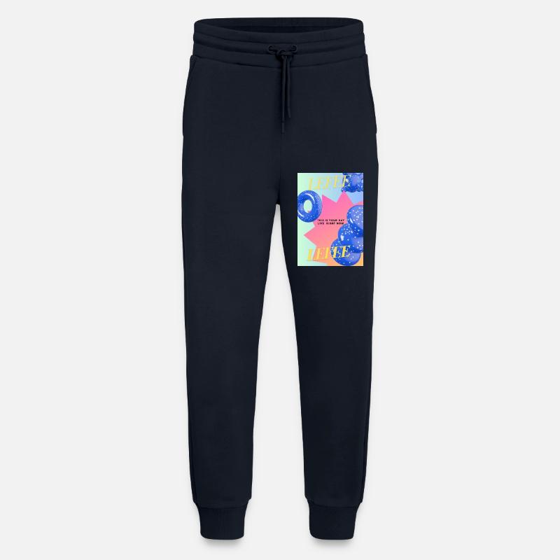 Lebe Dein Tag – bunte Ballon-Explosion - Jogginghose - made by SPREAD - DARK NAVY