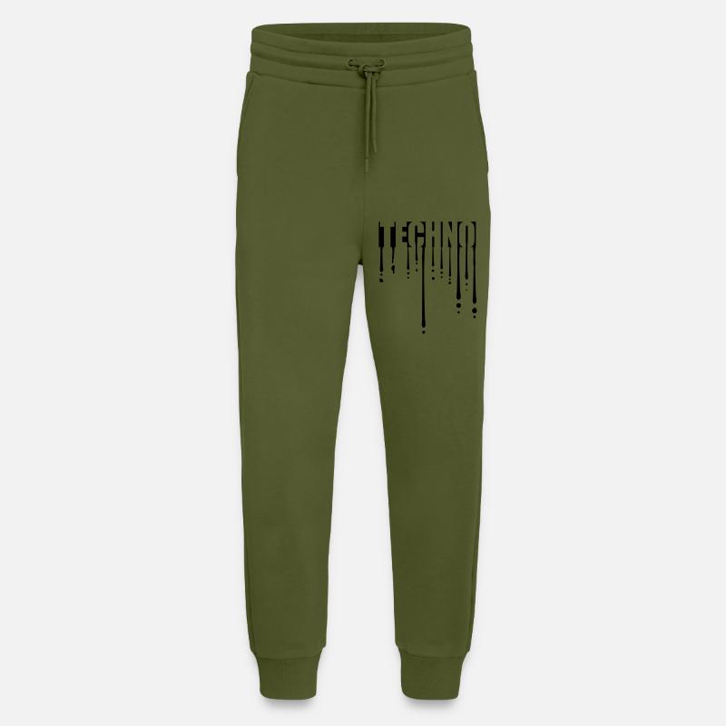 Drops Logo Techno - Jogging Pants - made by SPREAD  - MOSS GREEN