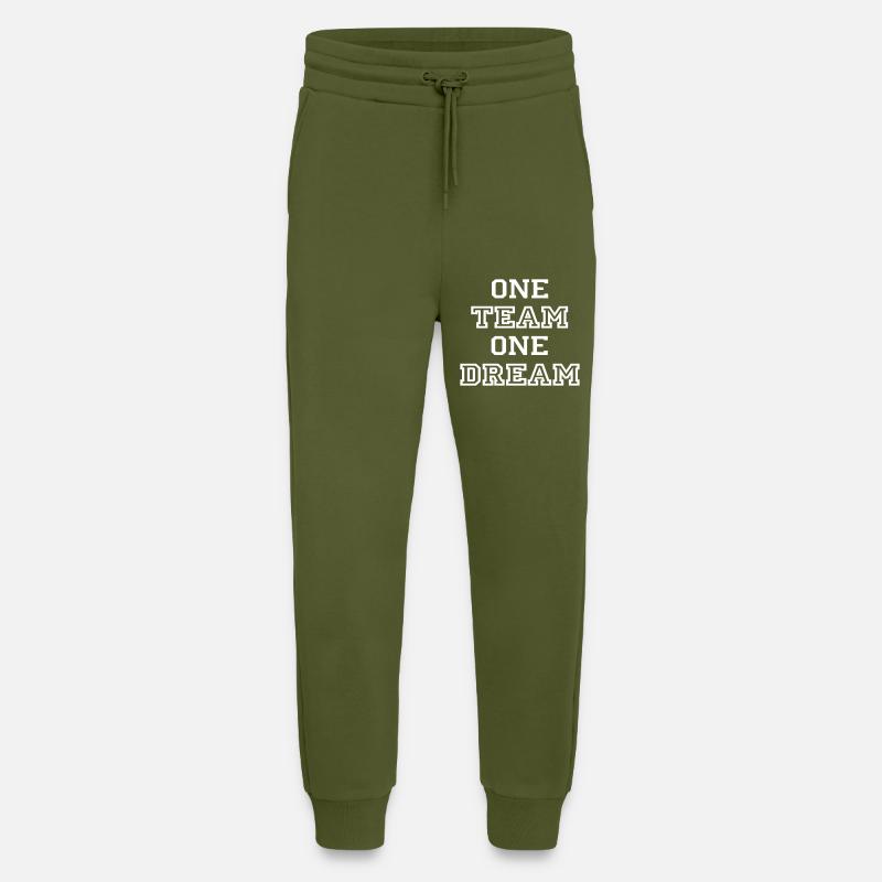Une équipe, un rêve - Pantalon de jogging bio décontracté fabriqué en UE - MOSS GREEN
