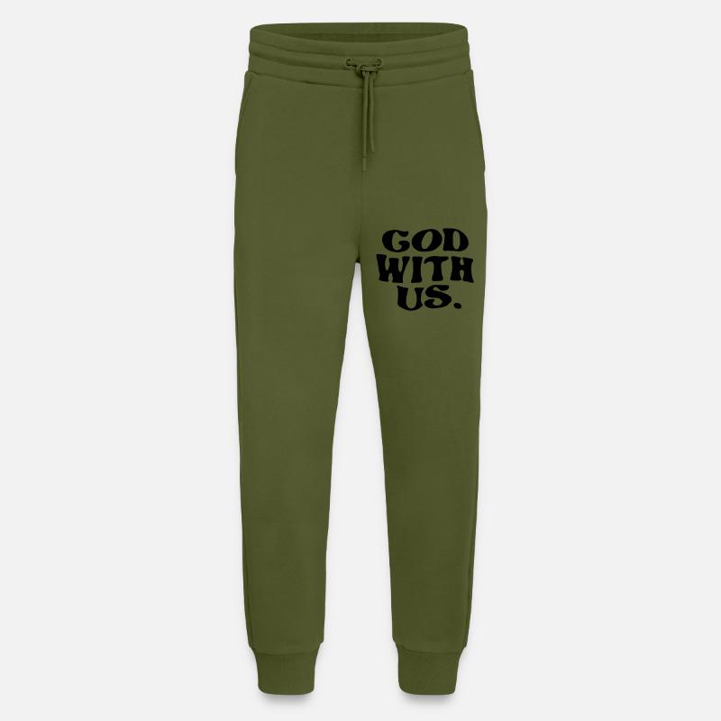 Gott sei mit uns - Jogginghose - made by SPREAD - MOSS GREEN