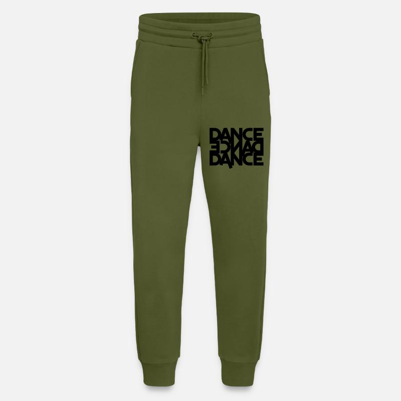 dance dance dance (backwards) - Jogging Pants - made by SPREAD  - MOSS GREEN
