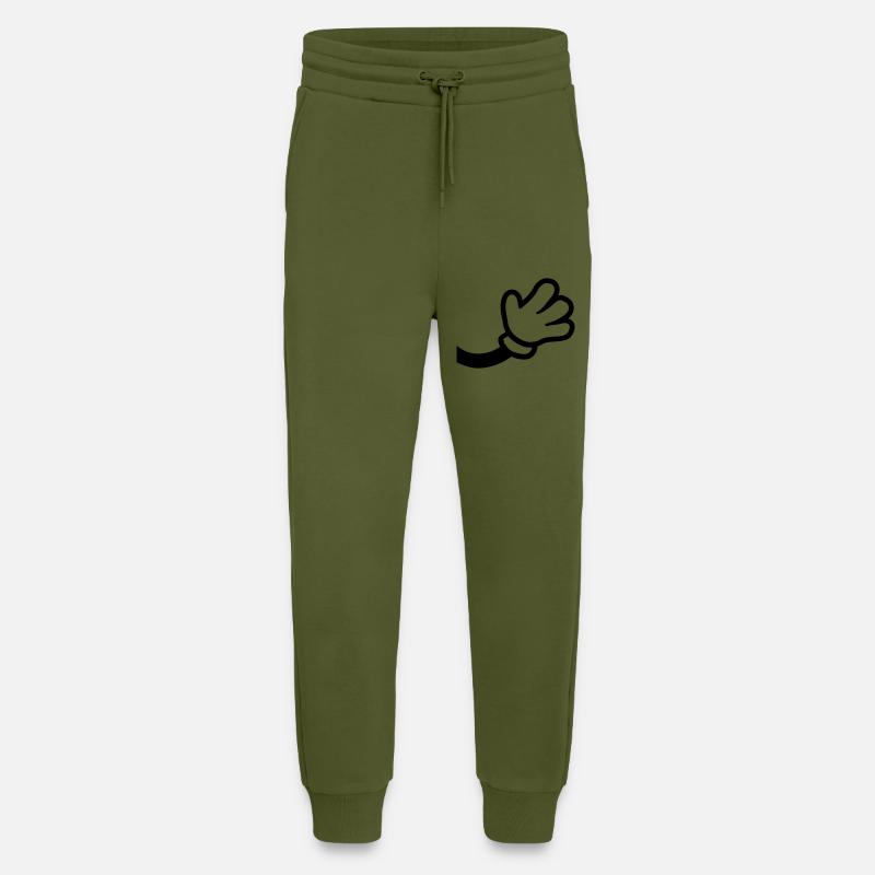 Comic Hand Winkend - Jogginghose - made by SPREAD - MOSS GREEN