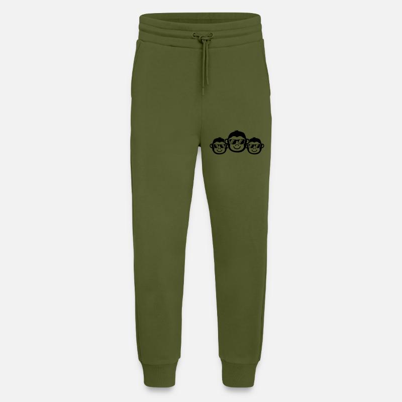 Monkey Cool 1 - Jogging Pants - made by SPREAD  - MOSS GREEN