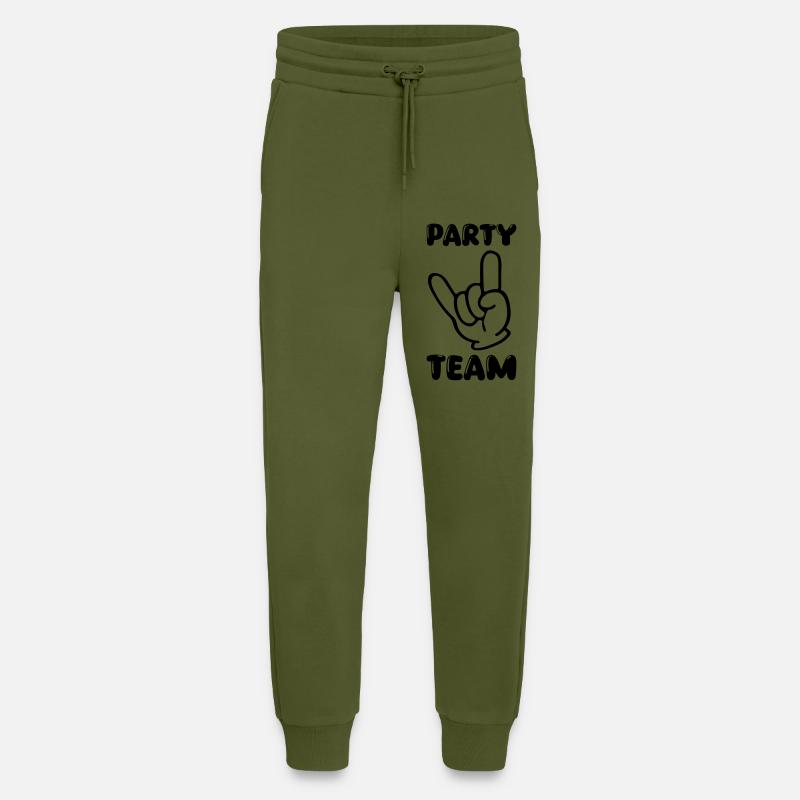 Rock Hand Party Team - Jogging Pants - made by SPREAD  - MOSS GREEN