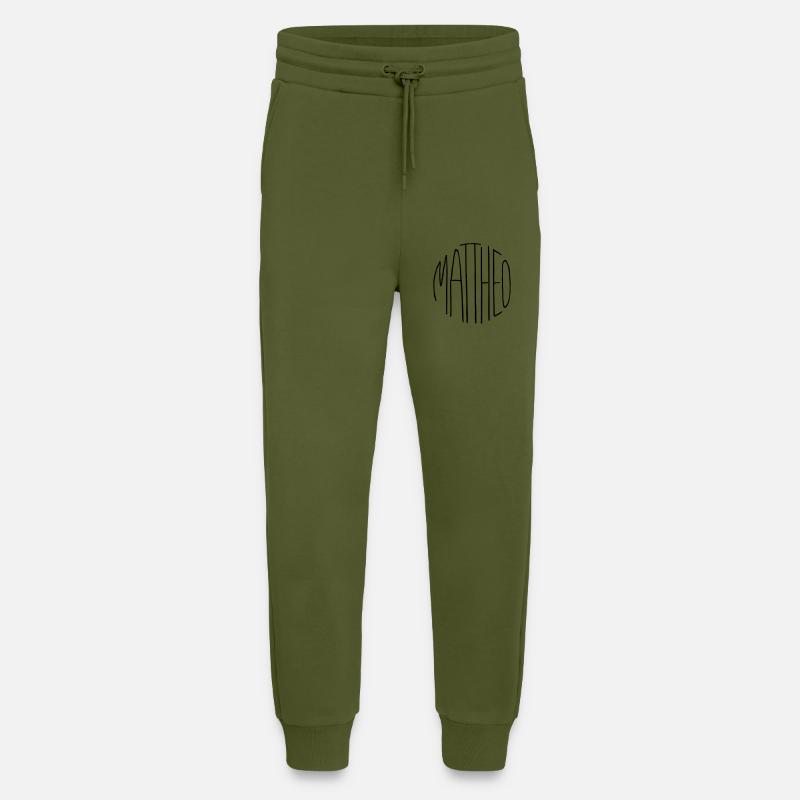 Matthéo - Pantalon de jogging bio décontracté fabriqué en UE - MOSS GREEN