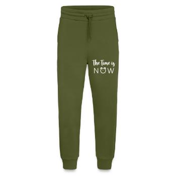 The Time is NOW - Jogging Pants - made by SPREAD  - MOSS GREEN - Front