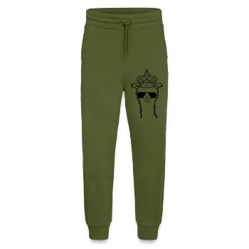 Chef König Lama Sonnenbrille - Jogginghose - made by SPREAD - MOSS GREEN - Vorne