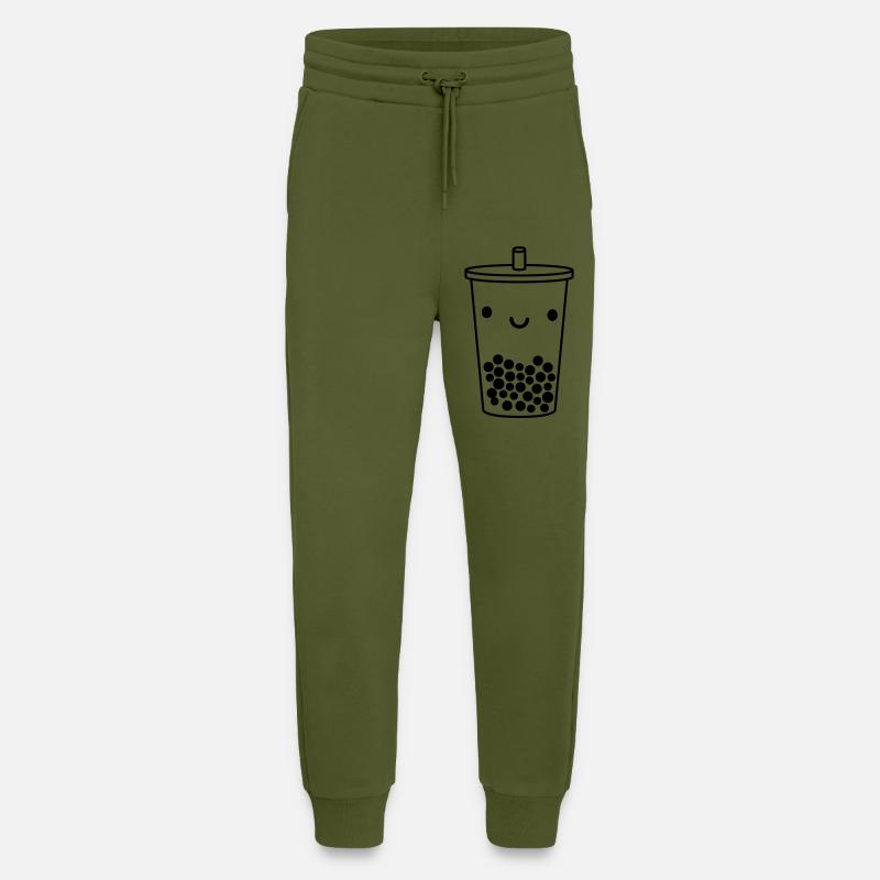 cute bubble tea mug - Jogging Pants - made by SPREAD  - MOSS GREEN