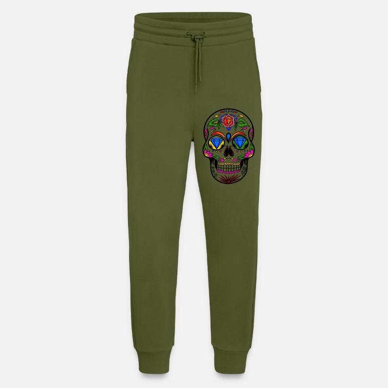TheDavid Skull - Jogginghose - made by SPREAD - MOSS GREEN
