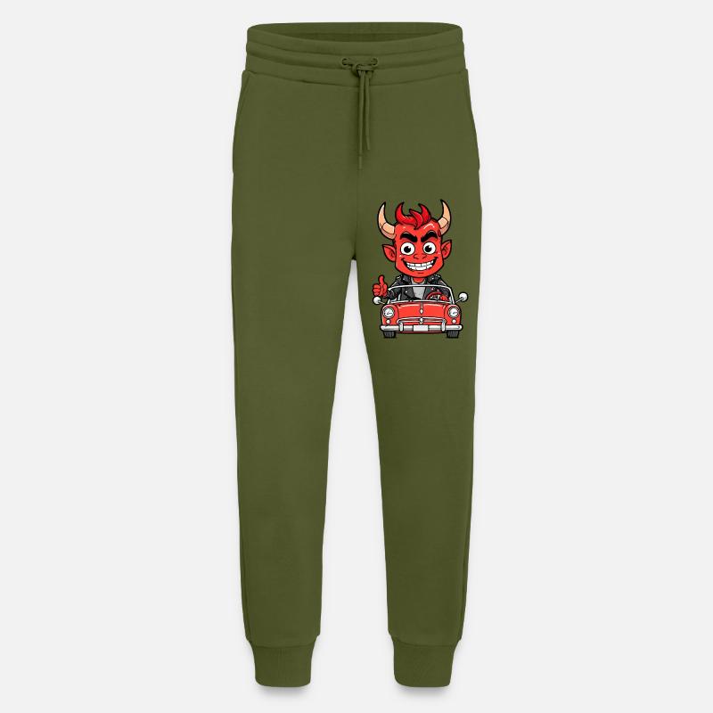 Red Devil - Jogging Pants - made by SPREAD  - MOSS GREEN