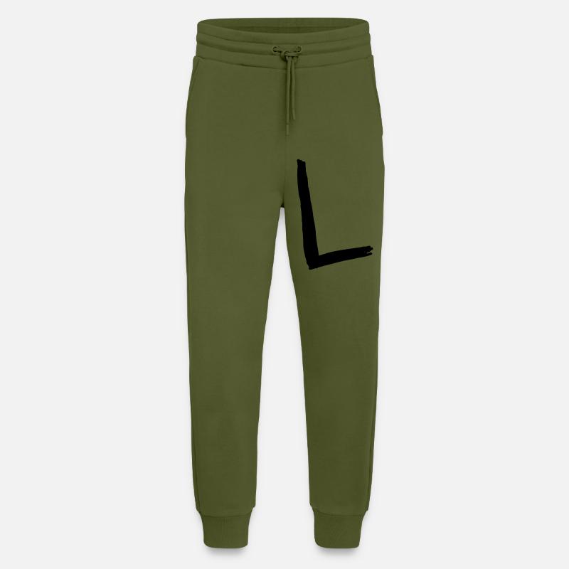Buchstaben L - Jogginghose - made by SPREAD - MOSS GREEN