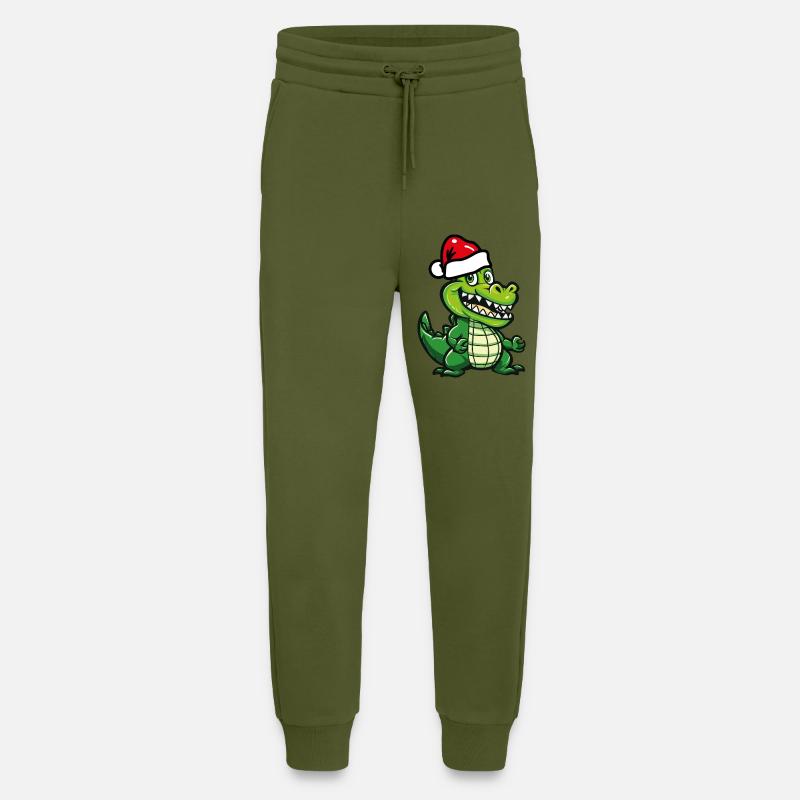 krokodil weihnachten - Jogginghose - made by SPREAD - MOSS GREEN