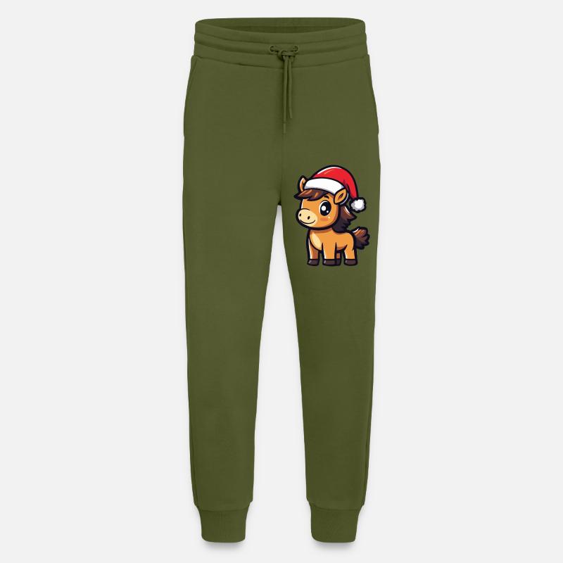 Pferd Weihnachten - Jogginghose - made by SPREAD - MOSS GREEN
