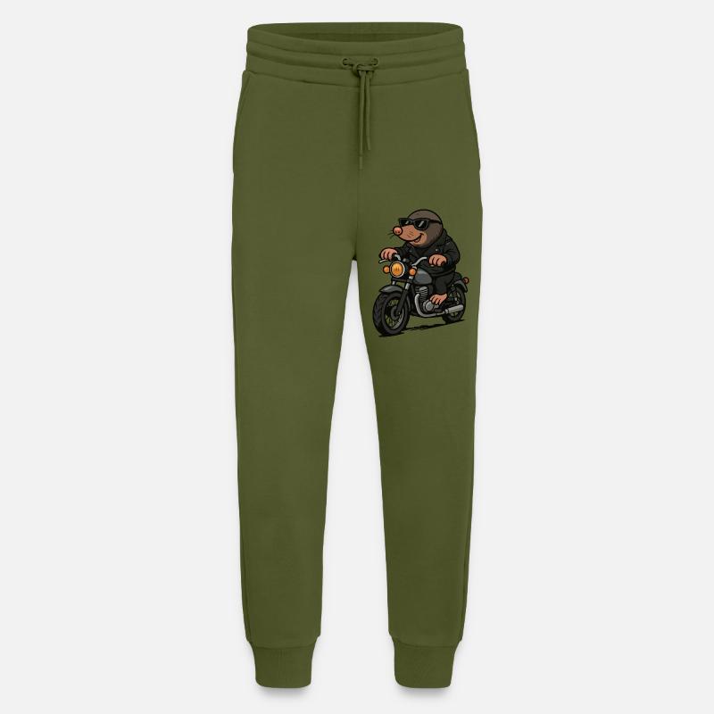 maulwurf motorrad - Jogginghose - made by SPREAD - MOSS GREEN