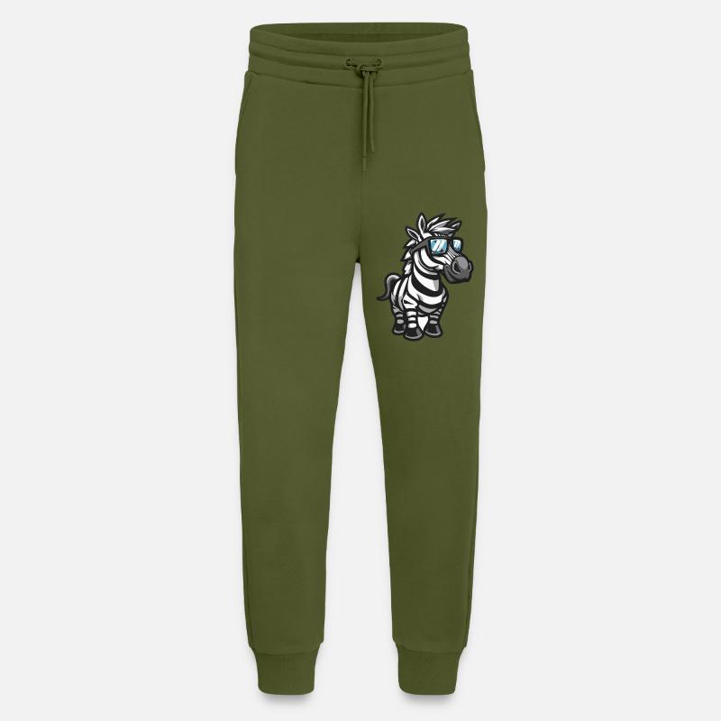 Zebra Comic Cool - Jogginghose - made by SPREAD - MOSS GREEN
