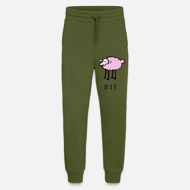 Rosa Schaf - Jogginghose - made by SPREAD - MOSS GREEN