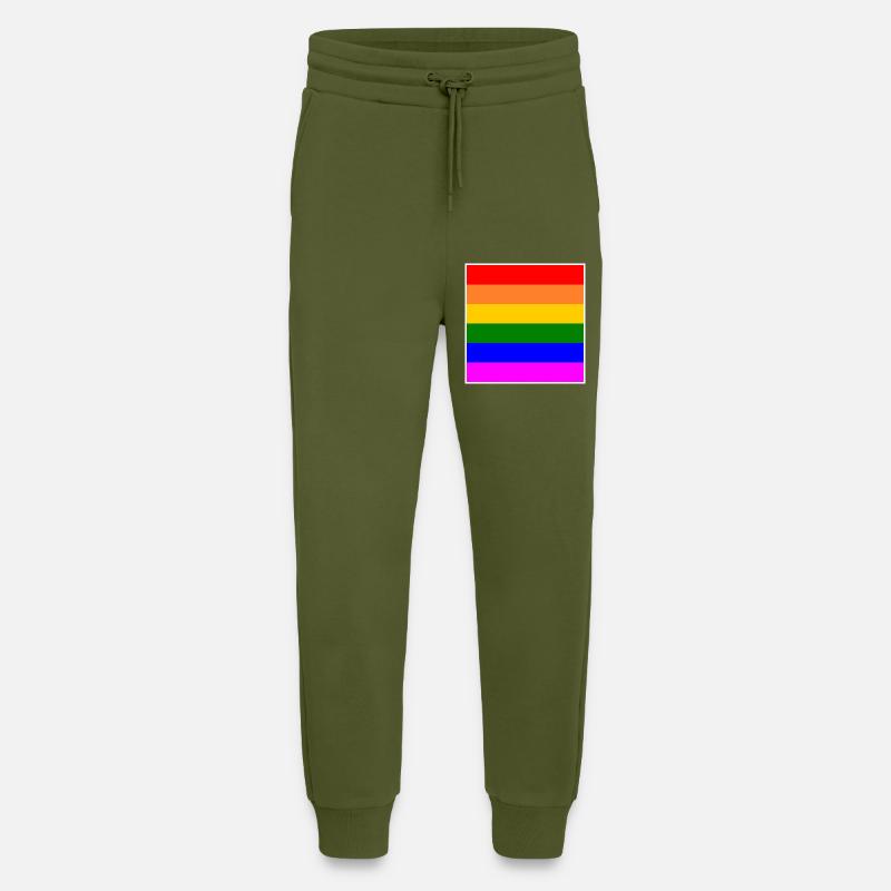 LGBT Regenbogen flagge - Jogginghose - made by SPREAD - MOSS GREEN