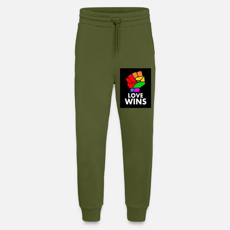 Love wins - Jogging Pants - made by SPREAD  - MOSS GREEN