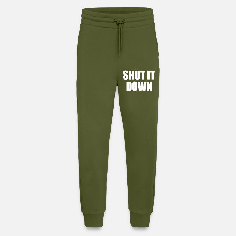 shut it down - Jogging Pants - made by SPREAD  - MOSS GREEN