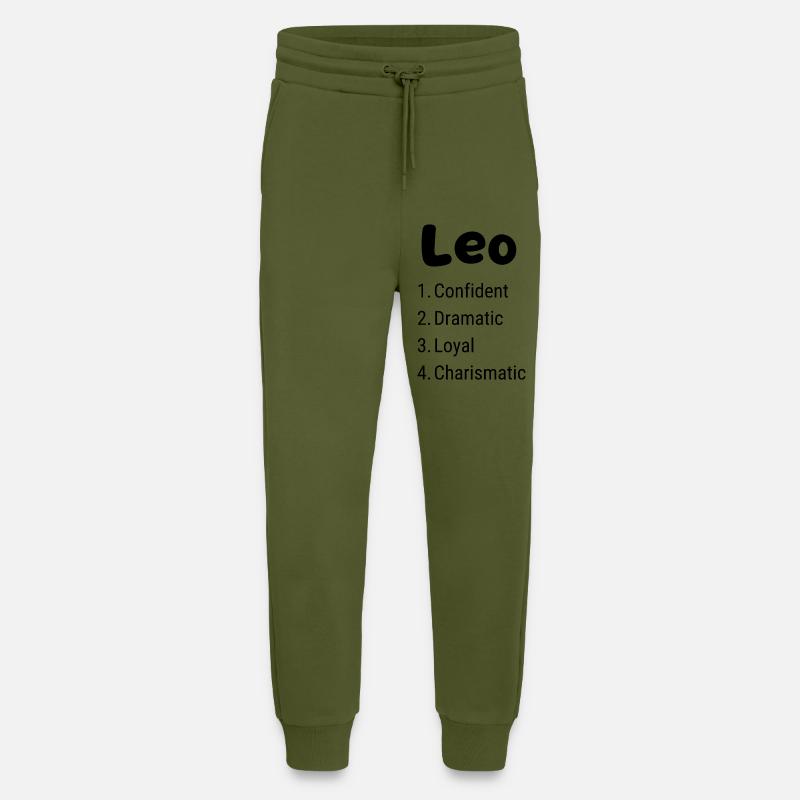 Leo Zodiac Design – Bold, Confident - Jogging Pants - made by SPREAD  - MOSS GREEN