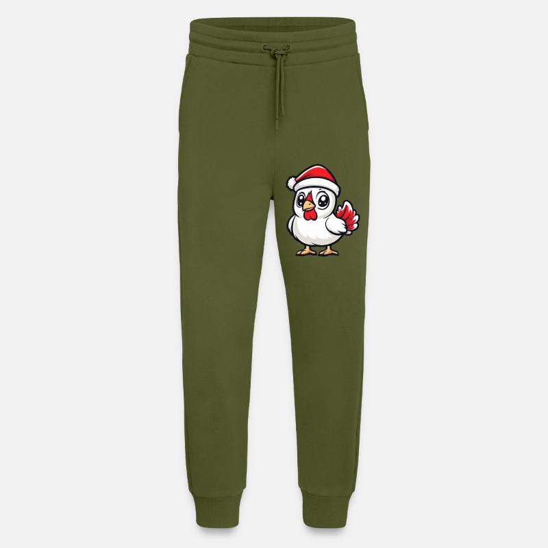 Hahn Weihnachten - Jogginghose - made by SPREAD - MOSS GREEN