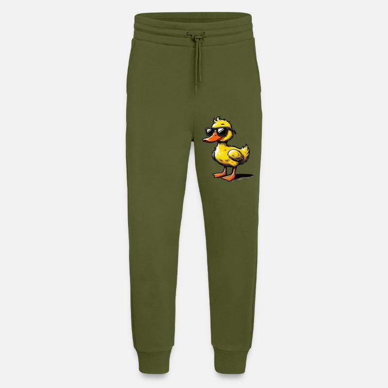 ente comic - Jogginghose - made by SPREAD - MOSS GREEN