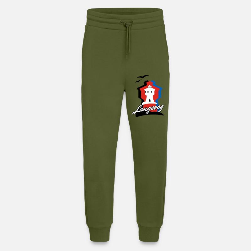 Langeoog Style mit Wasserturm - Jogginghose - made by SPREAD - MOSS GREEN