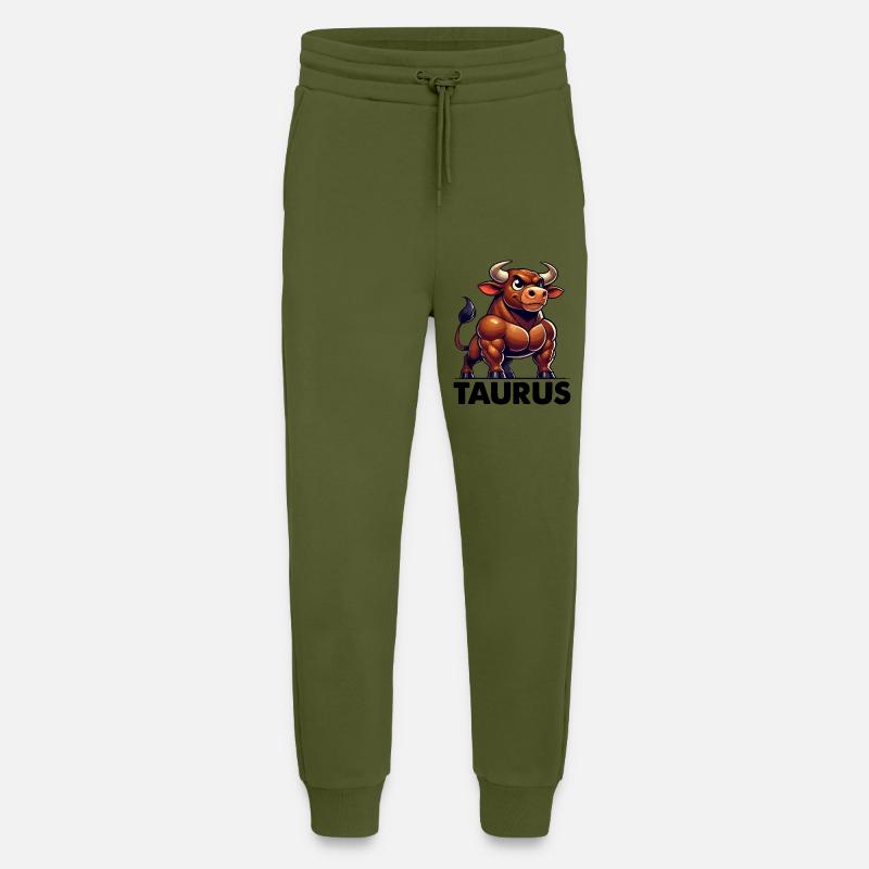 Taurus Comic - Jogging Pants - made by SPREAD  - MOSS GREEN