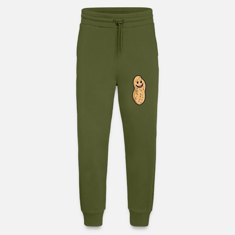 cacahuète drôle émotion joyeuse enfants bébé - Pantalon de jogging bio décontracté fabriqué en UE - MOSS GREEN