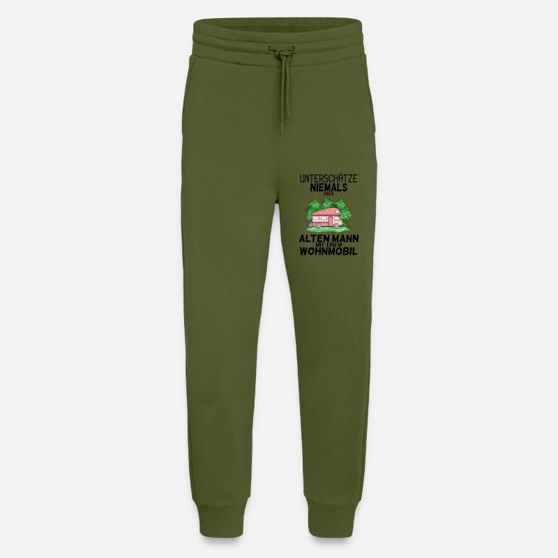 Alter Mann Wohnmobil - Jogginghose - made by SPREAD - MOSS GREEN