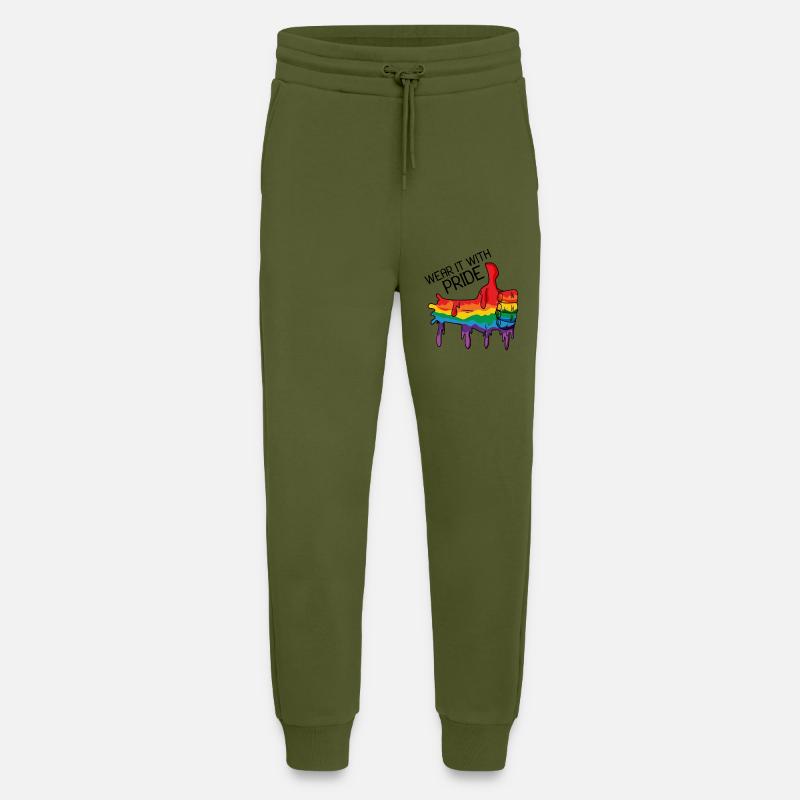 Gay Pride Gift - Jogging Pants - made by SPREAD  - MOSS GREEN