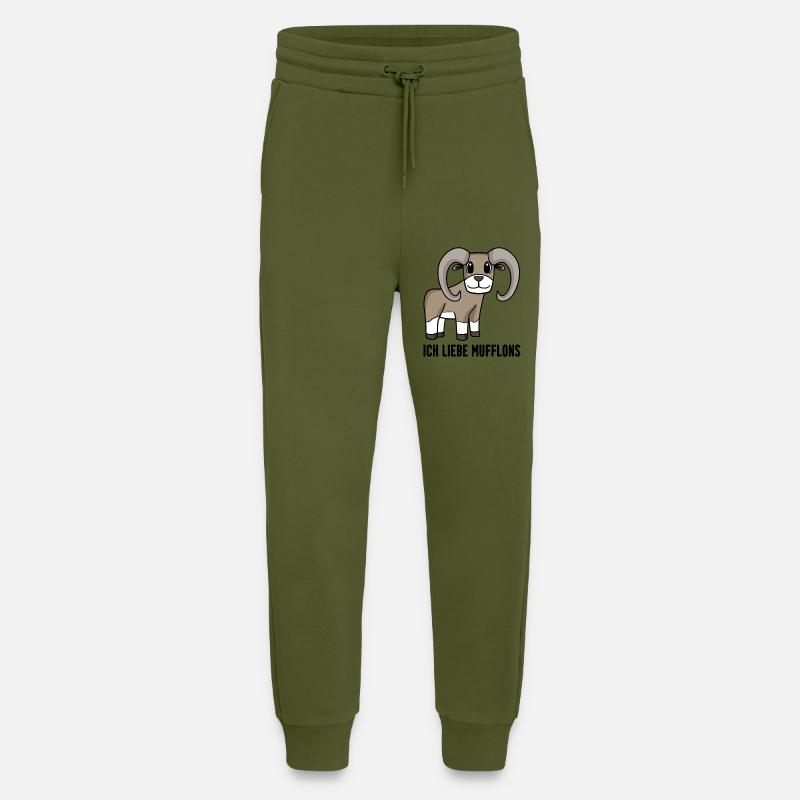 Mufflon Wildschaf - Jogginghose - made by SPREAD - MOSS GREEN