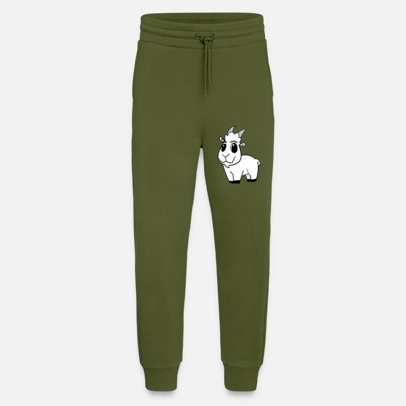 Ziege Ziegenbock Bock - Jogginghose - made by SPREAD - MOSS GREEN