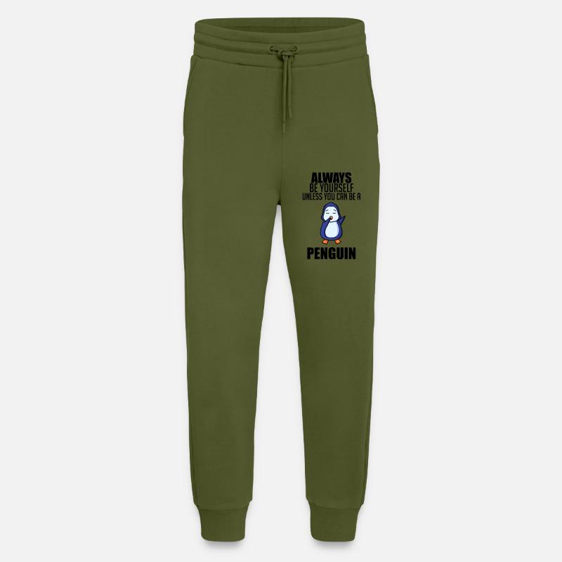 Pinguin Pinguine - Jogginghose - made by SPREAD - MOSS GREEN