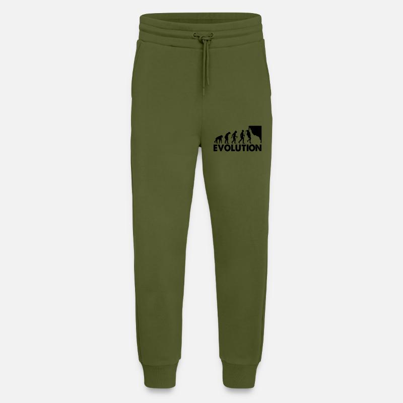 Climbing Evolution Escalade - Pantalon de jogging bio décontracté fabriqué en UE - MOSS GREEN
