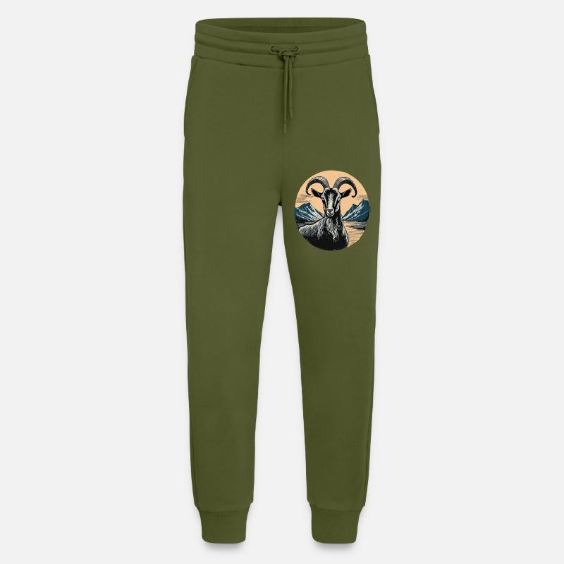 ziegenbock ziege - Jogginghose - made by SPREAD - MOSS GREEN