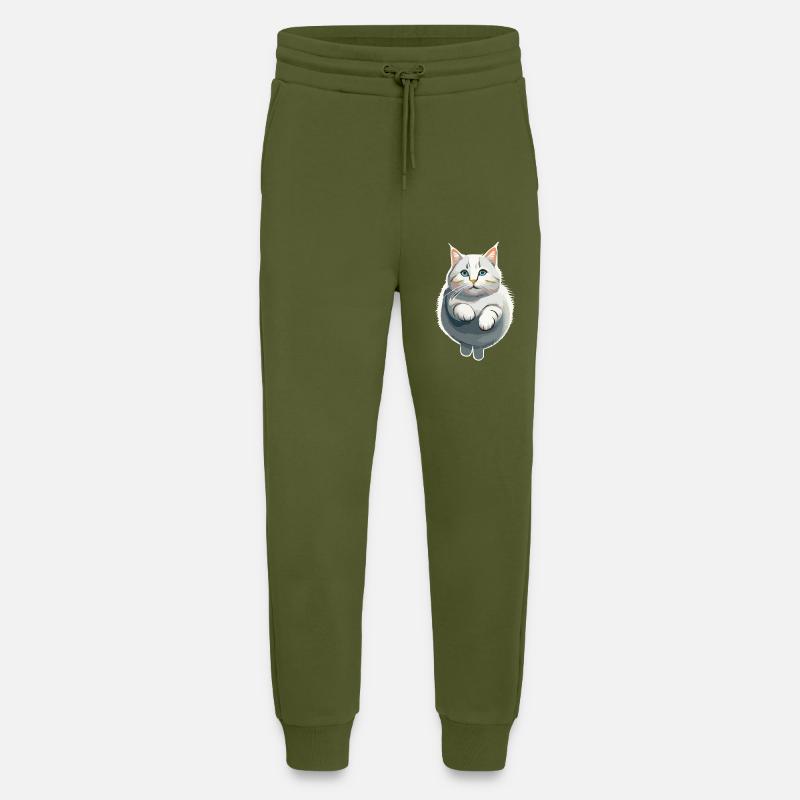 Cat in the Leap - Jogging Pants - made by SPREAD  - MOSS GREEN