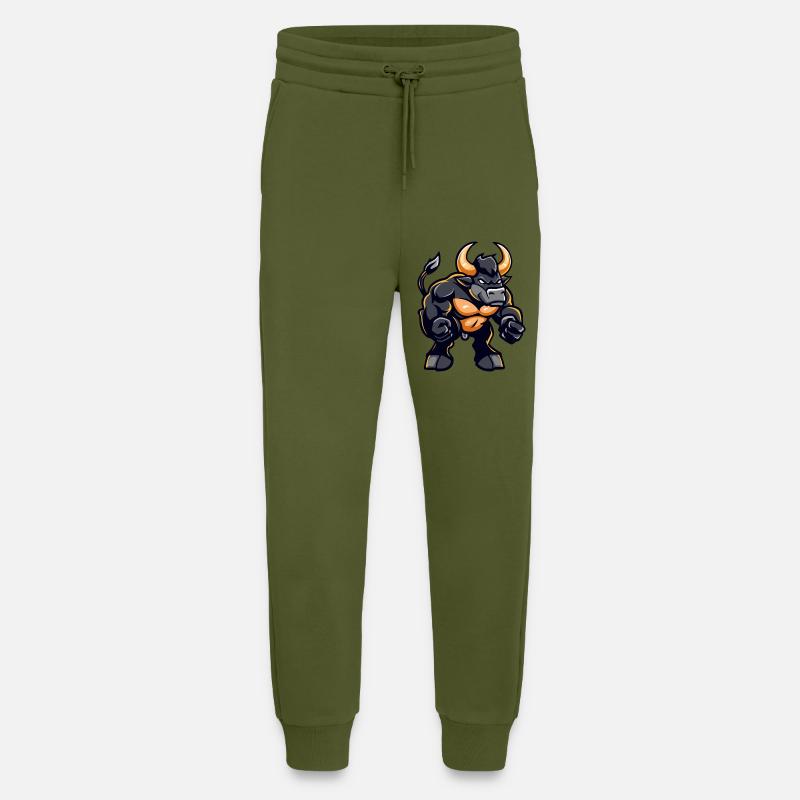 Stier Comic - Jogginghose - made by SPREAD - MOSS GREEN