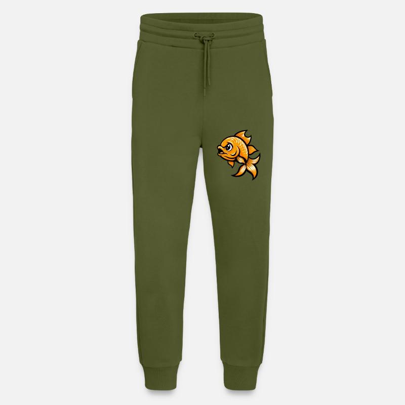 Goldfische Comic - Jogginghose - made by SPREAD - MOSS GREEN