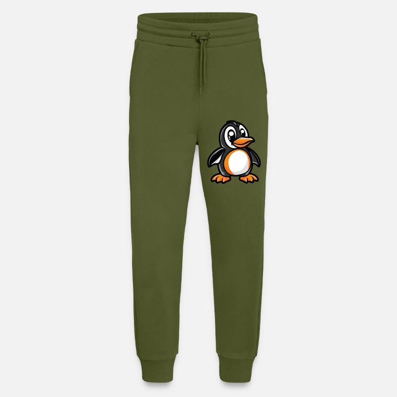 pinguin comic - Jogginghose - made by SPREAD - MOSS GREEN