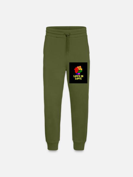 Love is love - Jogginghose - made by SPREAD - MOSS GREEN