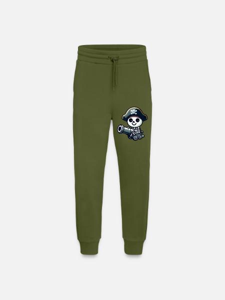 Pirate Skull - Skeleton Treasure - Jogging Pants - made by SPREAD  - MOSS GREEN