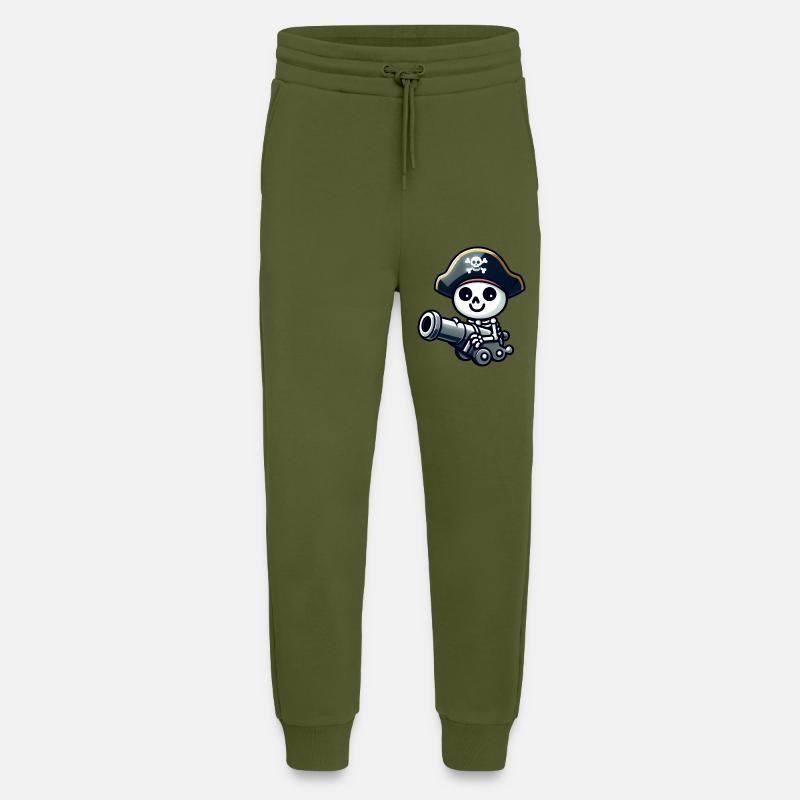 Pirate Skull - Skeleton Treasure - Jogging Pants - made by SPREAD  - MOSS GREEN