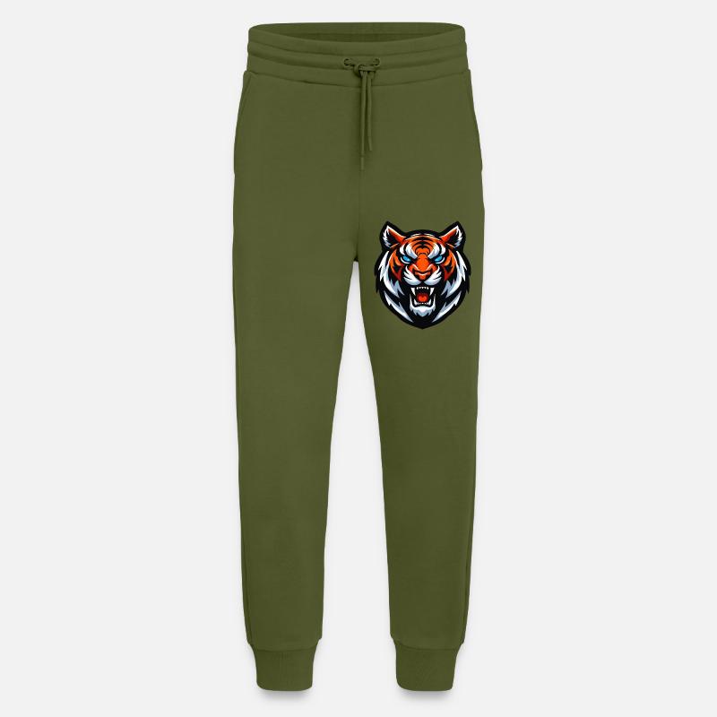 Tigerkopf - Jogginghose - made by SPREAD - MOSS GREEN