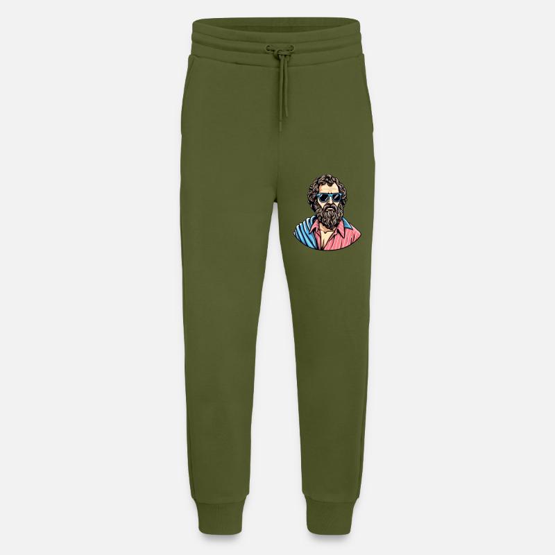 Lässiger cooler Philosophen-Look - Jogginghose - made by SPREAD - MOSS GREEN