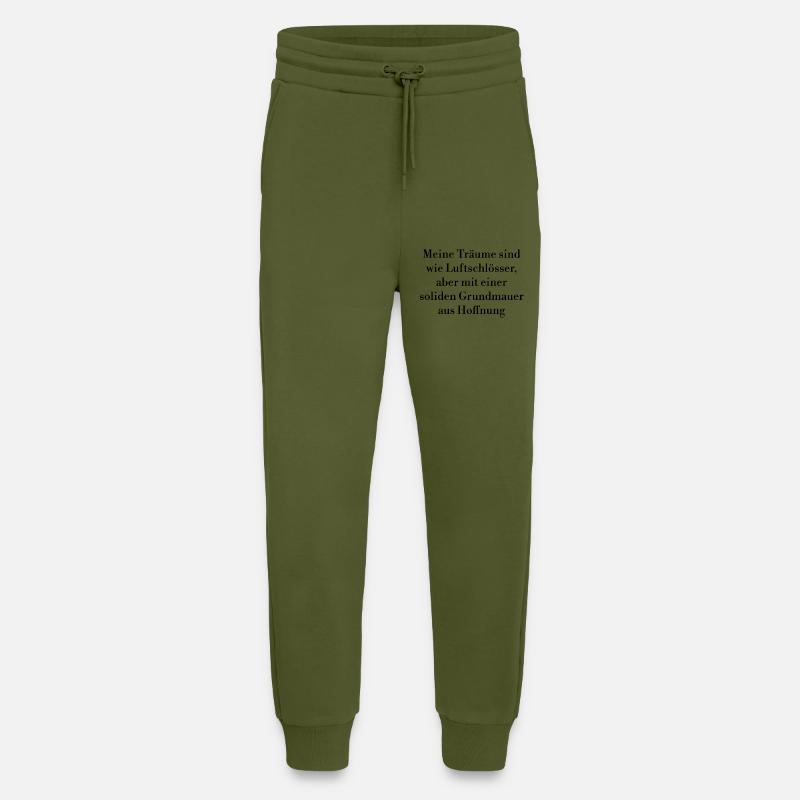 Gedankensprüche - Jogginghose - made by SPREAD - MOSS GREEN