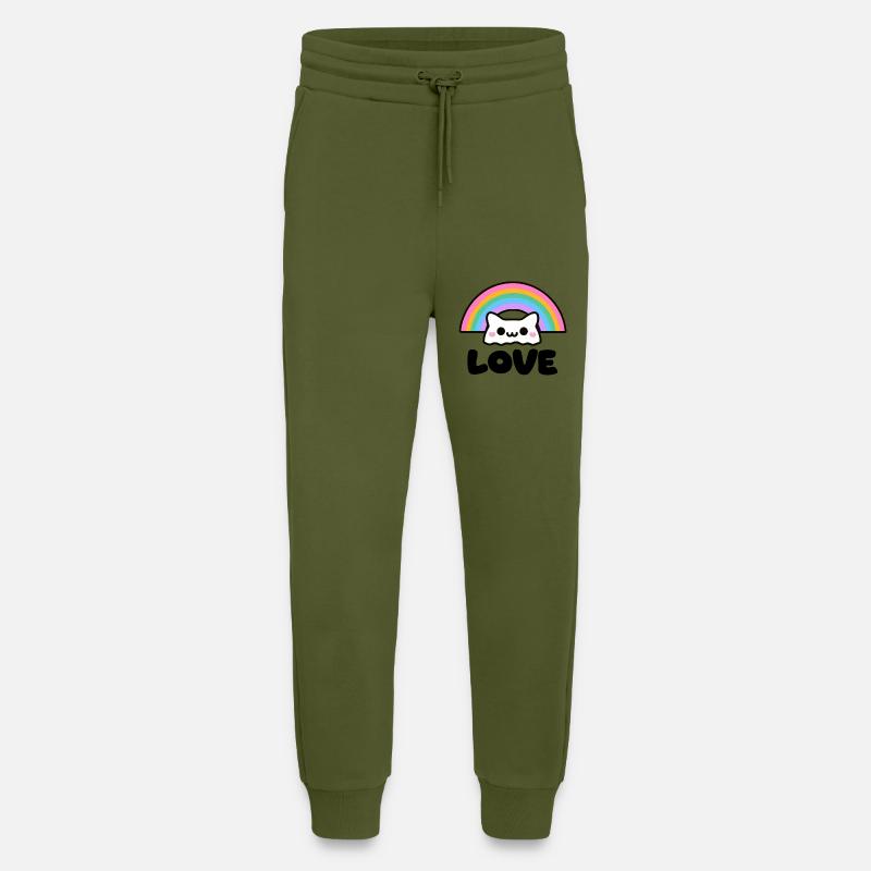 Pride Liebe Katze - Jogginghose - made by SPREAD - MOSS GREEN