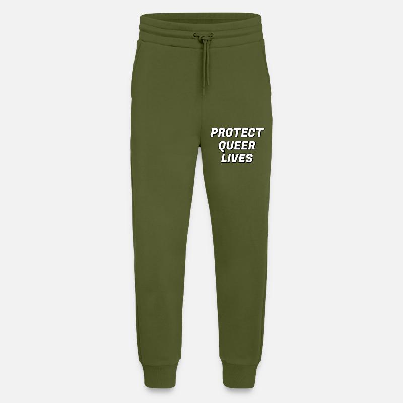 Queeres Leben schützen - Jogginghose - made by SPREAD - MOSS GREEN